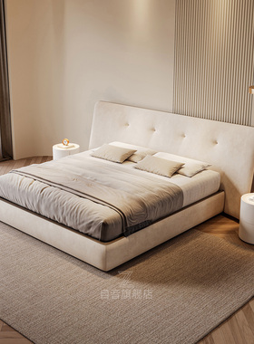 poliform宽屏床主卧高端大气2025新款奶油风现代简约意式轻奢别墅