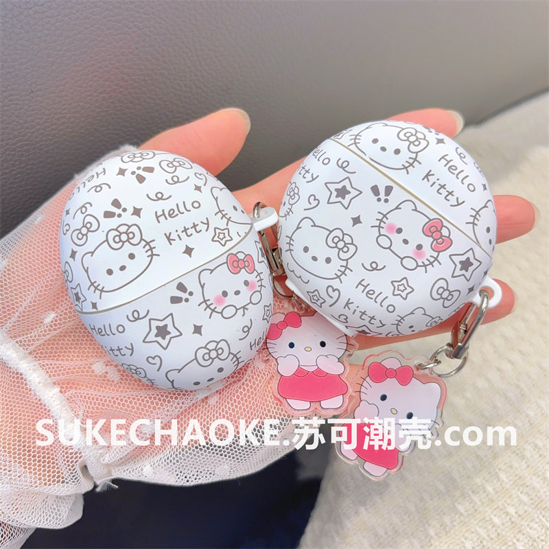 华为卡通kitty凯蒂猫适用freebudspro4保护套freebuds6代耳机套pro3女4/4e新款FreeBuds6i/5i卡通SE3磨砂pro2