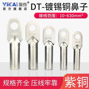镀锡DT16/25/35/70/95/120/185/240/300平方铜鼻子接线端子铜线耳