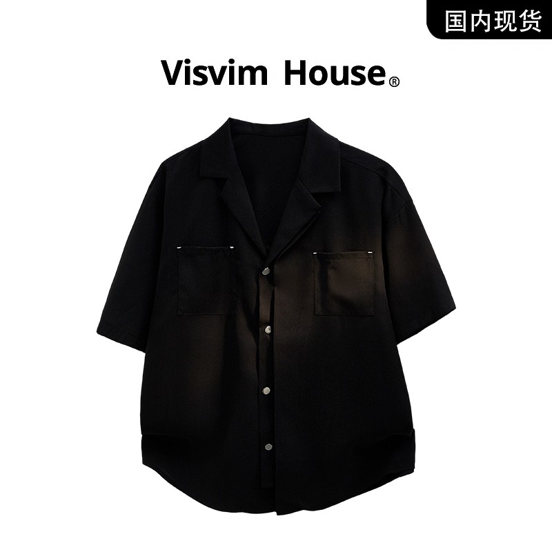 品牌现货撤柜】VISVIM WINGS夏季新款简约古巴领冰丝衬衫短袖男