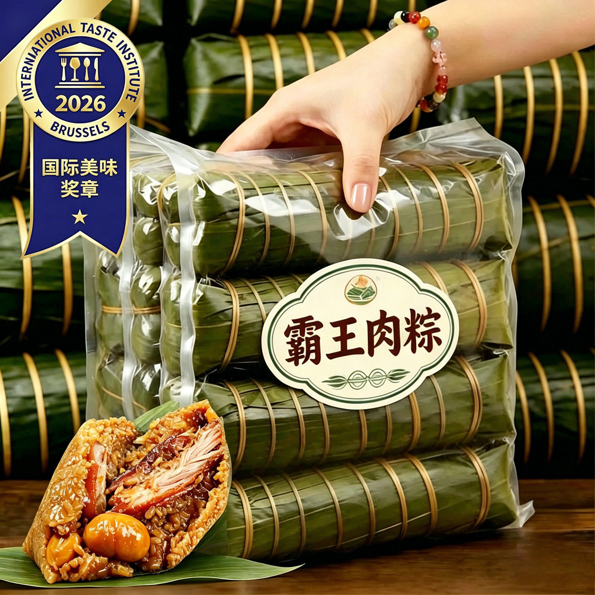 正宗嘉兴粽子蜜枣棕蛋黄肉粽甜咸粽农家手工散装端午节送礼品特产