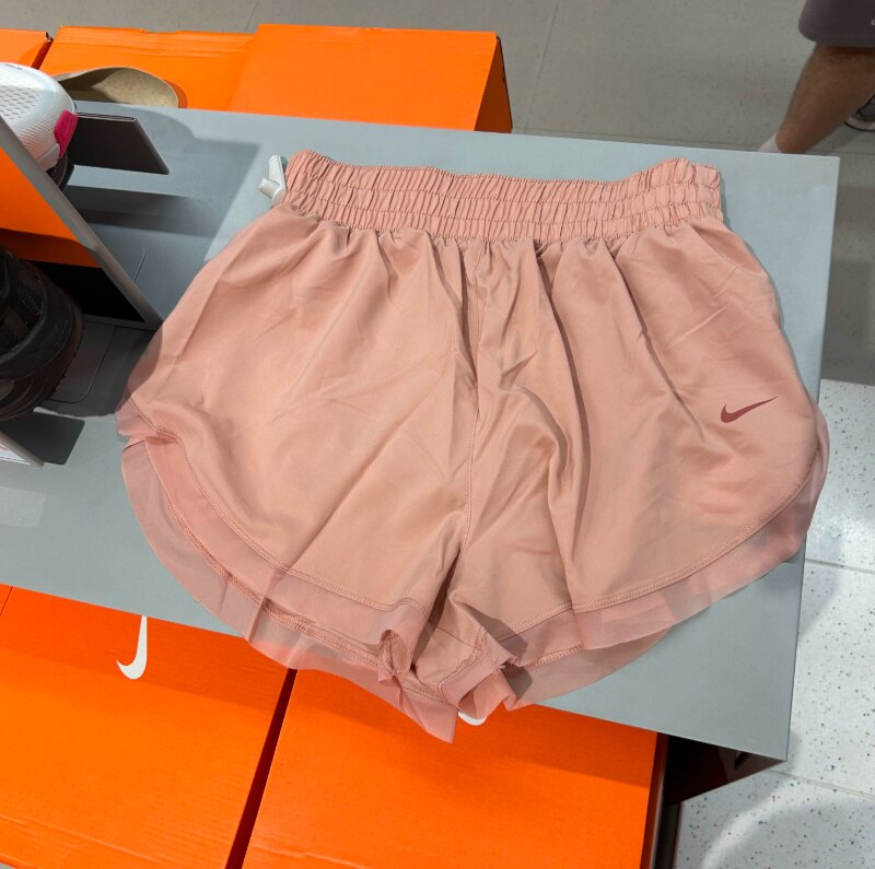 NIKE耐克女速干短裤夏季梭织透气跑步训练健身运动带防走光内衬裤