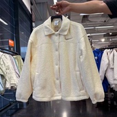 正品 清仓Nike耐克秋冬超轻保暖仿羊羔绒棉绒夹克外套宽松摇粒绒