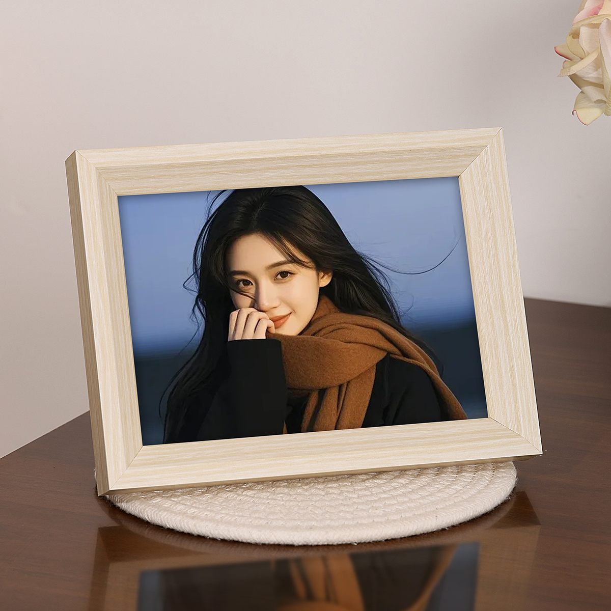 实木相框摆台加洗照片