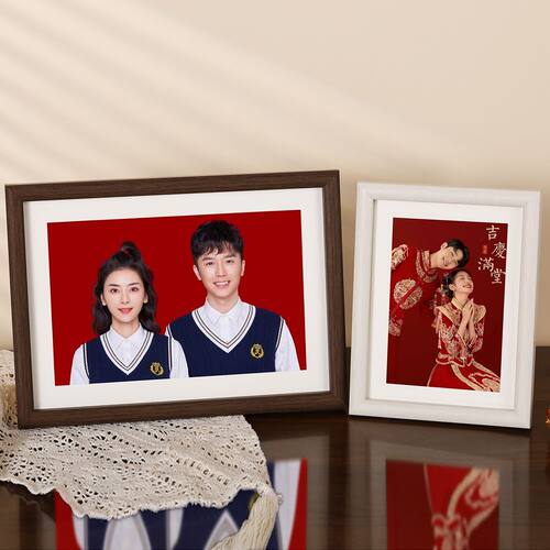 结婚证相框创意摆台结婚周年纪念摆件婚姻登记照框证件照领证6寸