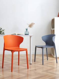 餐椅高级感现代简约北欧家用椅子网红塑料休闲椅加厚成人靠背凳子