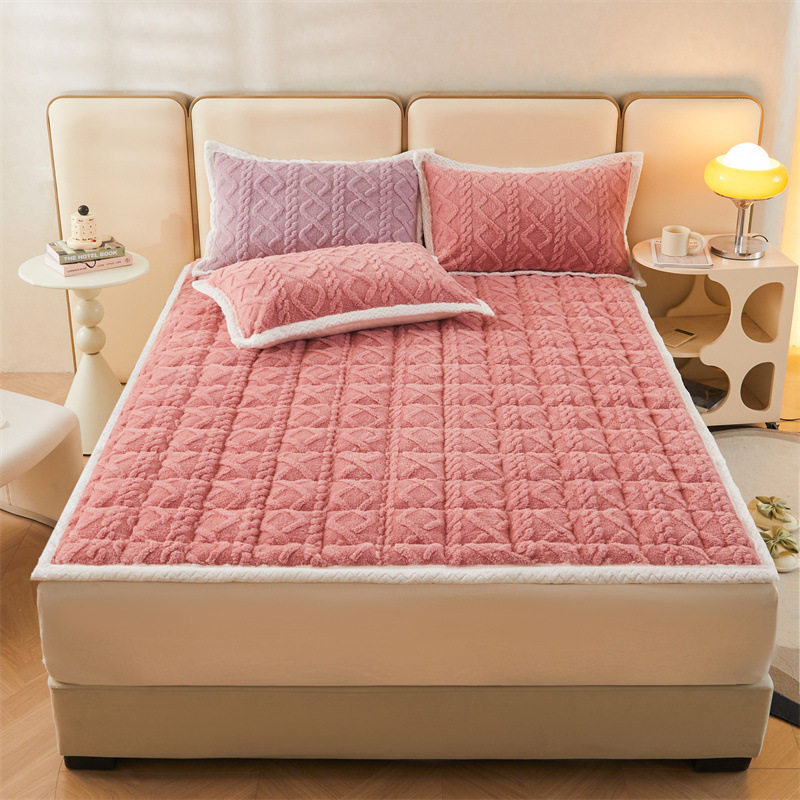 牛奶绒床垫软垫家用羊羔绒宿舍学生单人冬季加绒毛毯床褥垫子垫被