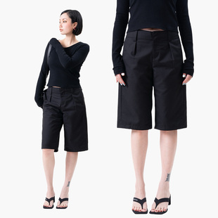 Link Exchange无腰头直筒西装中裤_简约利落设计生活化通勤