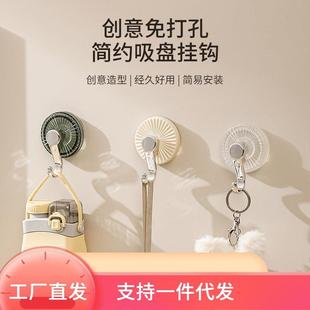 轻盘奢吸挂钩免打孔浴真空无室强力粘胶贴墙痕卫生间毛巾门后粘钩