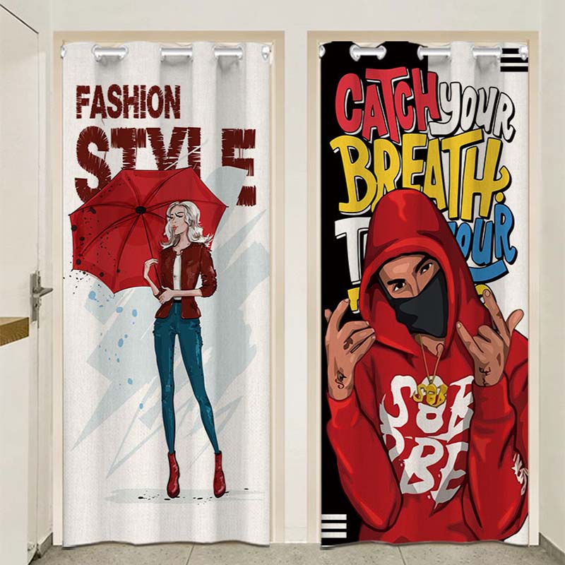 服装店试衣间门帘衣帽更衣室隔断布帘遮挡潮流女装童装高颜值定制