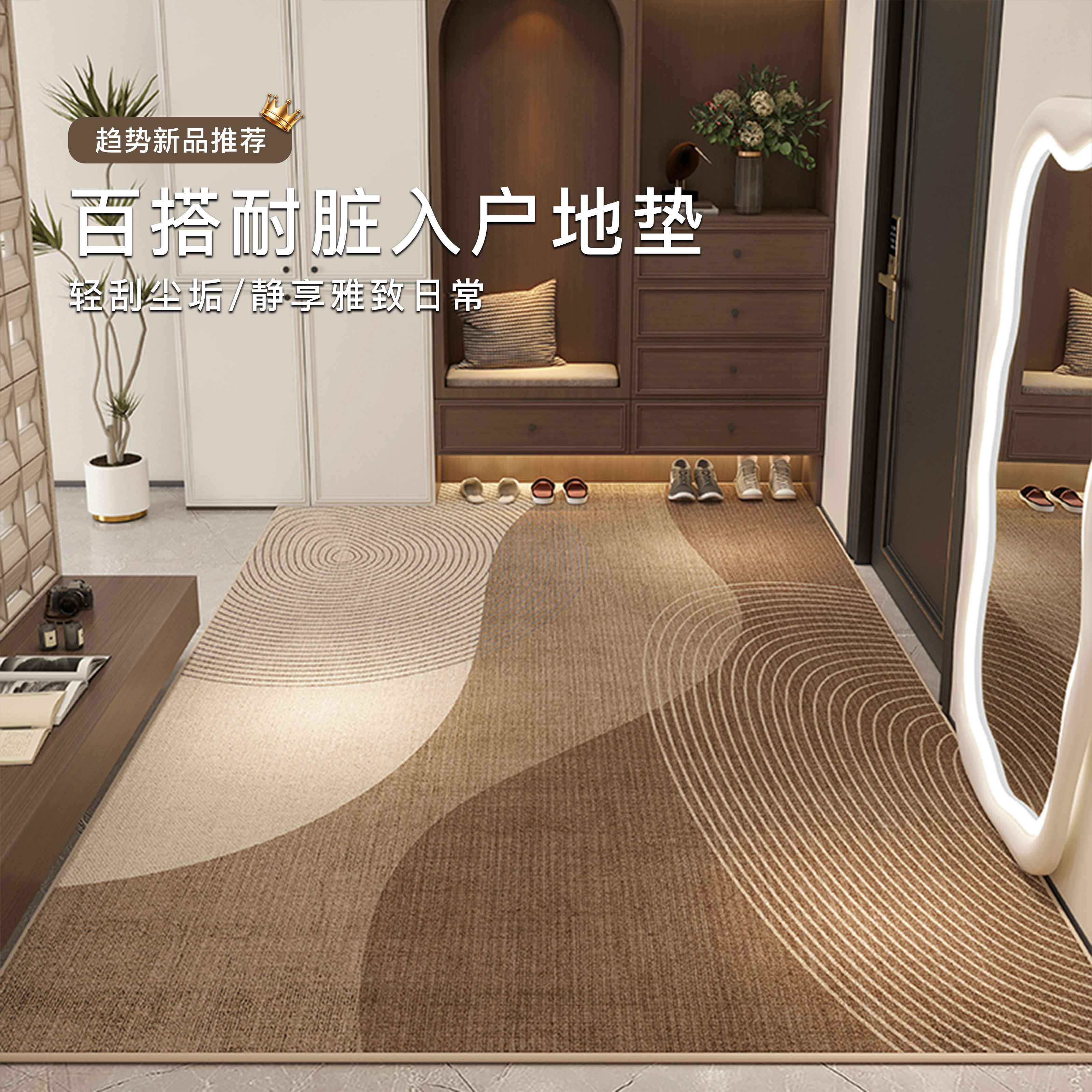 轻奢入户玄关比利时绒防滑降噪图片