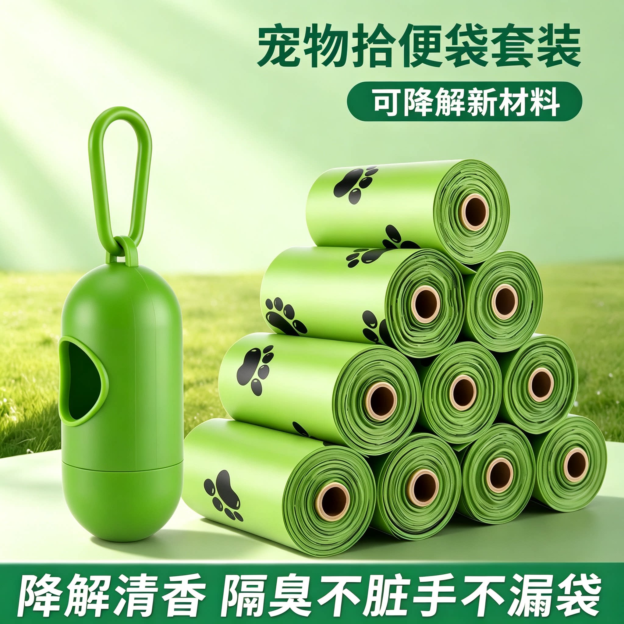 宠物狗狗拾便袋加厚可降解捡屎袋铲猫垃圾袋便便袋遛狗神器猫屎袋