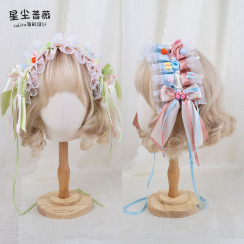 宽边洛丽塔少女多色百搭发带