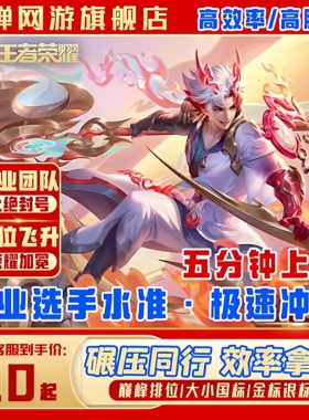 【首单免费高效率】1分钟上号王者荣耀代打代练陪玩巅峰大小国标