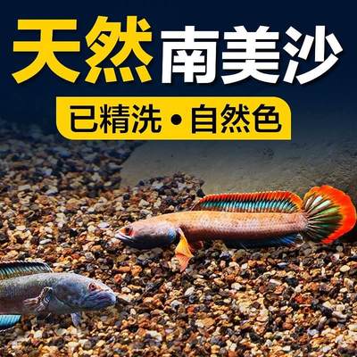 鱼缸底砂装饰溪流石头原生缸雨林造景沙水族箱铺底专用沙南美棕沙