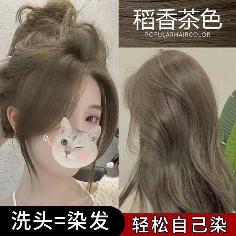 稻香茶色懒人泡泡染发剂膏2026流行色纯天然植物泡沫型不掉色免漂