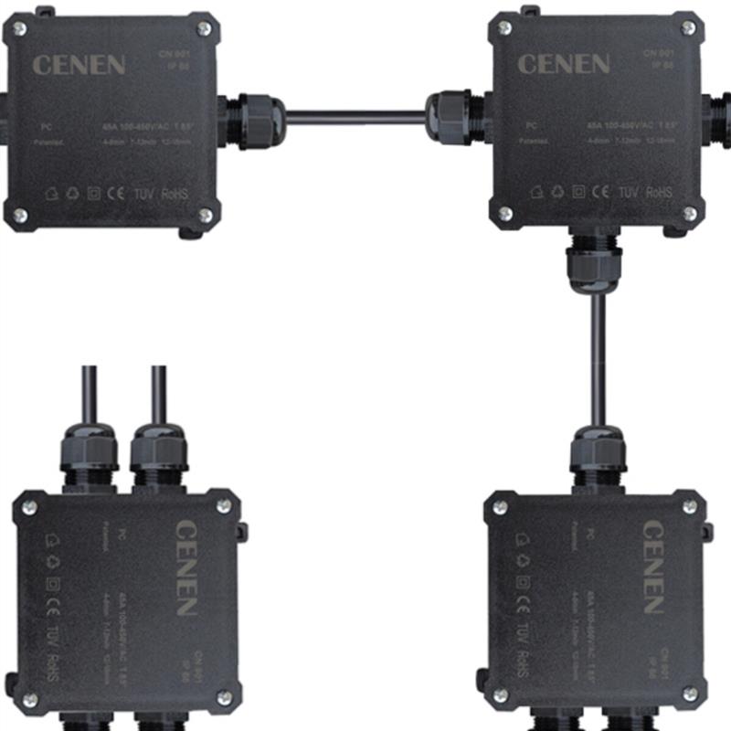 防水接线盒带终端连接器的室外塑料外壳地下接线盒涂胶室外盒子80