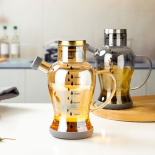 玻璃油壶厨房家用加厚大容量油瓶专用装 酱油醋食品级不锈钢大油罐