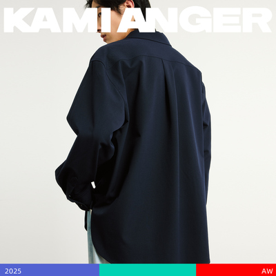 KAMIANGERRGB老钱风长袖翻领衬衫