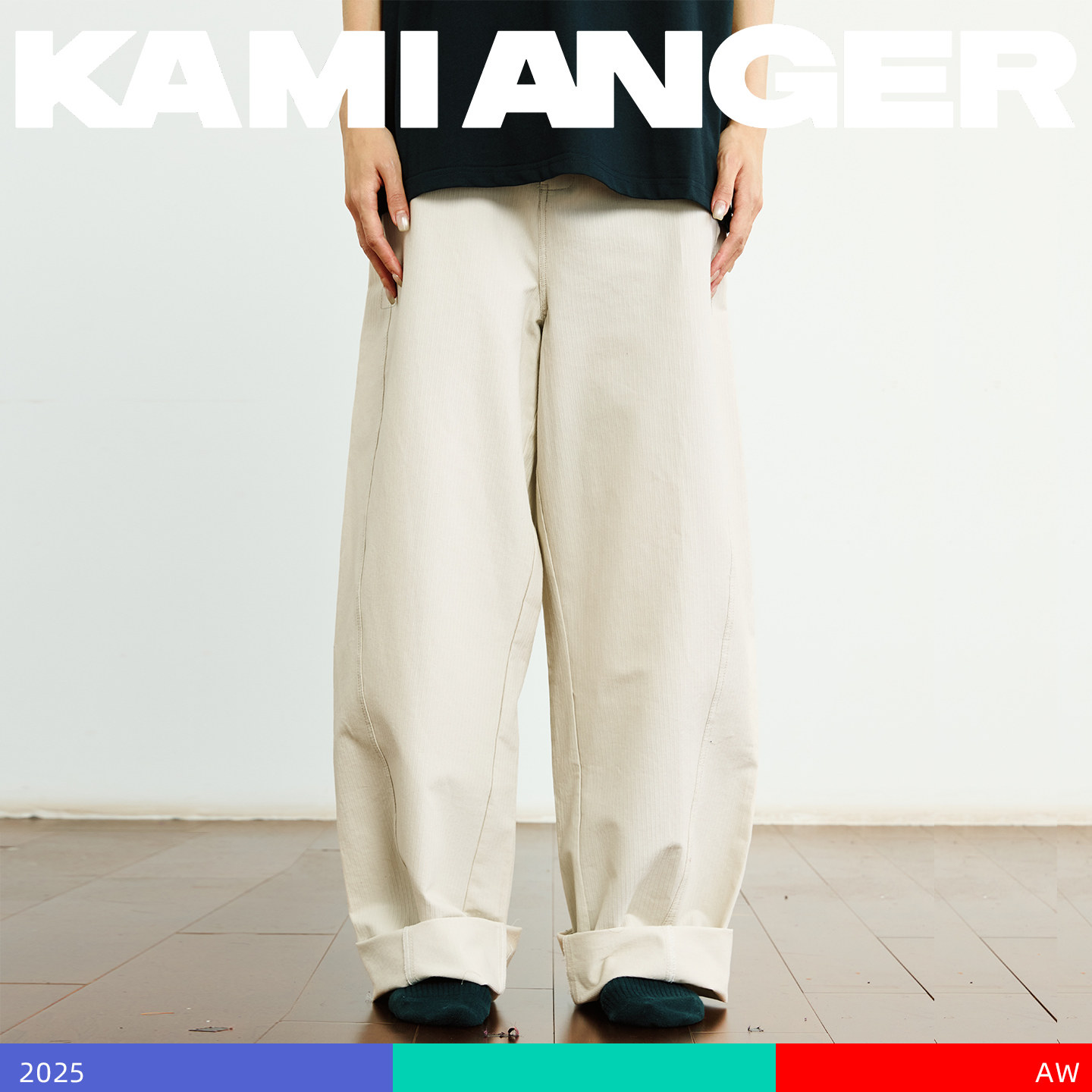 KAMIANGERRGB肌理感休闲直筒裤
