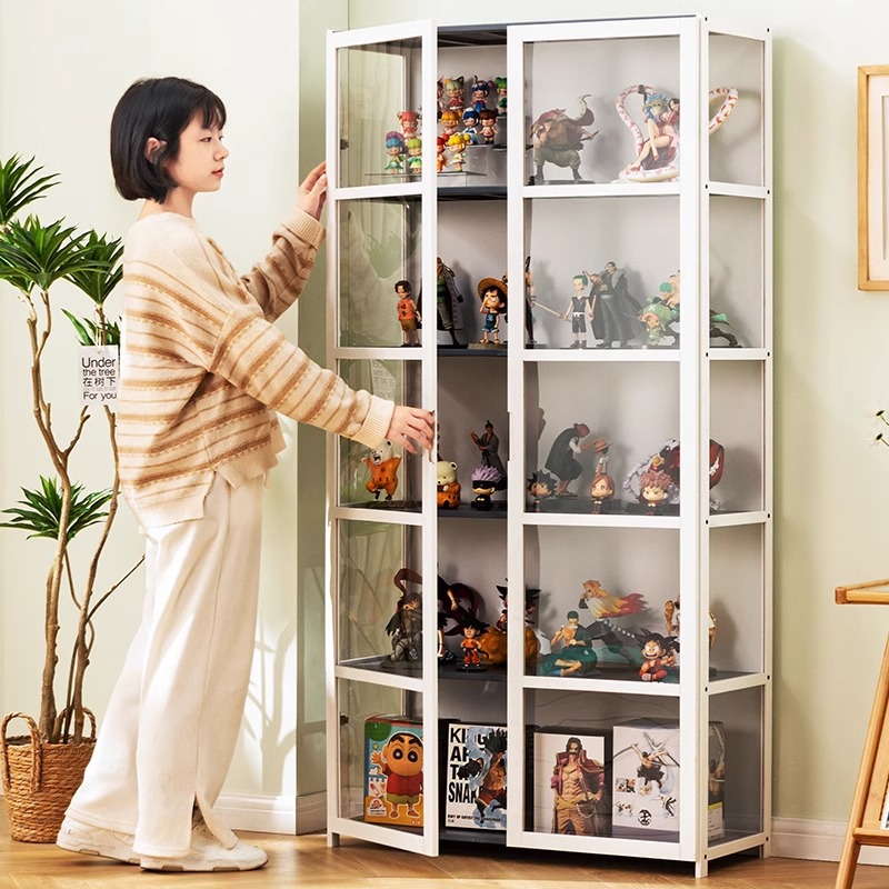 家庭收纳柜子储物柜置物柜多层带柜门卧室家用手办展示柜一件起批