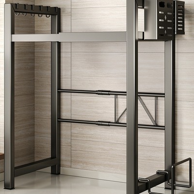 厨房微波炉电饭煲架子置物架可伸缩台面多功能烤箱空气炸锅收纳架