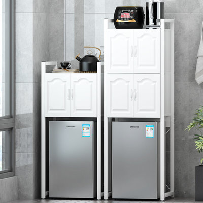 微冰箱置物上方厨房小型烤箱收纳架冰箱置物波炉冰架柜层架子落地