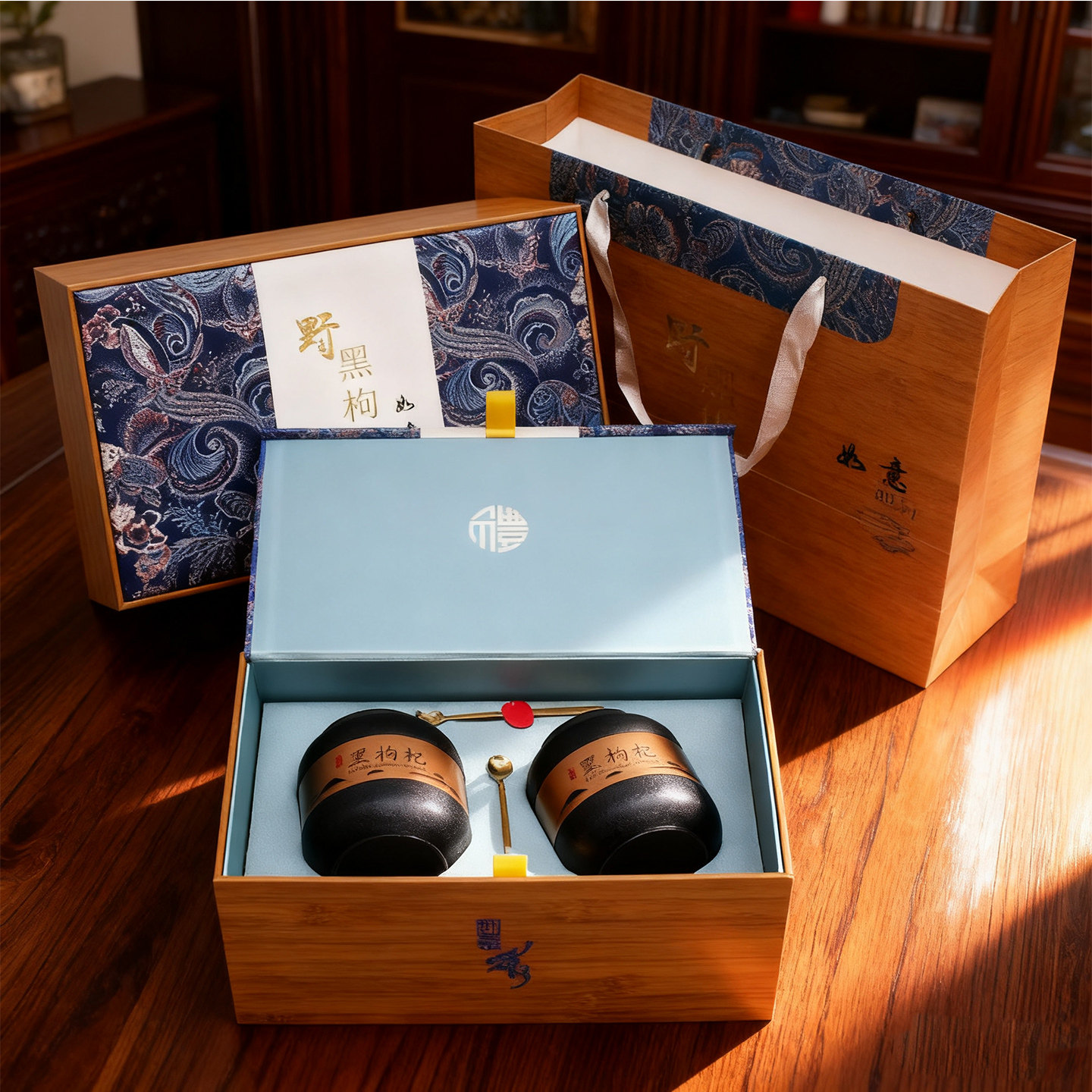 黑枸杞子礼盒装大果青海野生正品宁夏官方旗舰店构记子送长辈父母