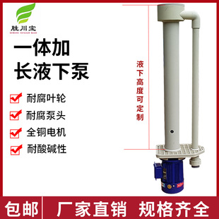 长美加长液下泵可空转喷淋塔泵塑料长轴污水pp槽内立式 化工泵