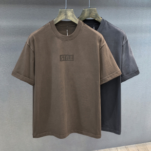 半袖 280g重磅复古水洗怀旧美式 夏季 T恤男士 宽松纯棉体恤 潮牌短袖