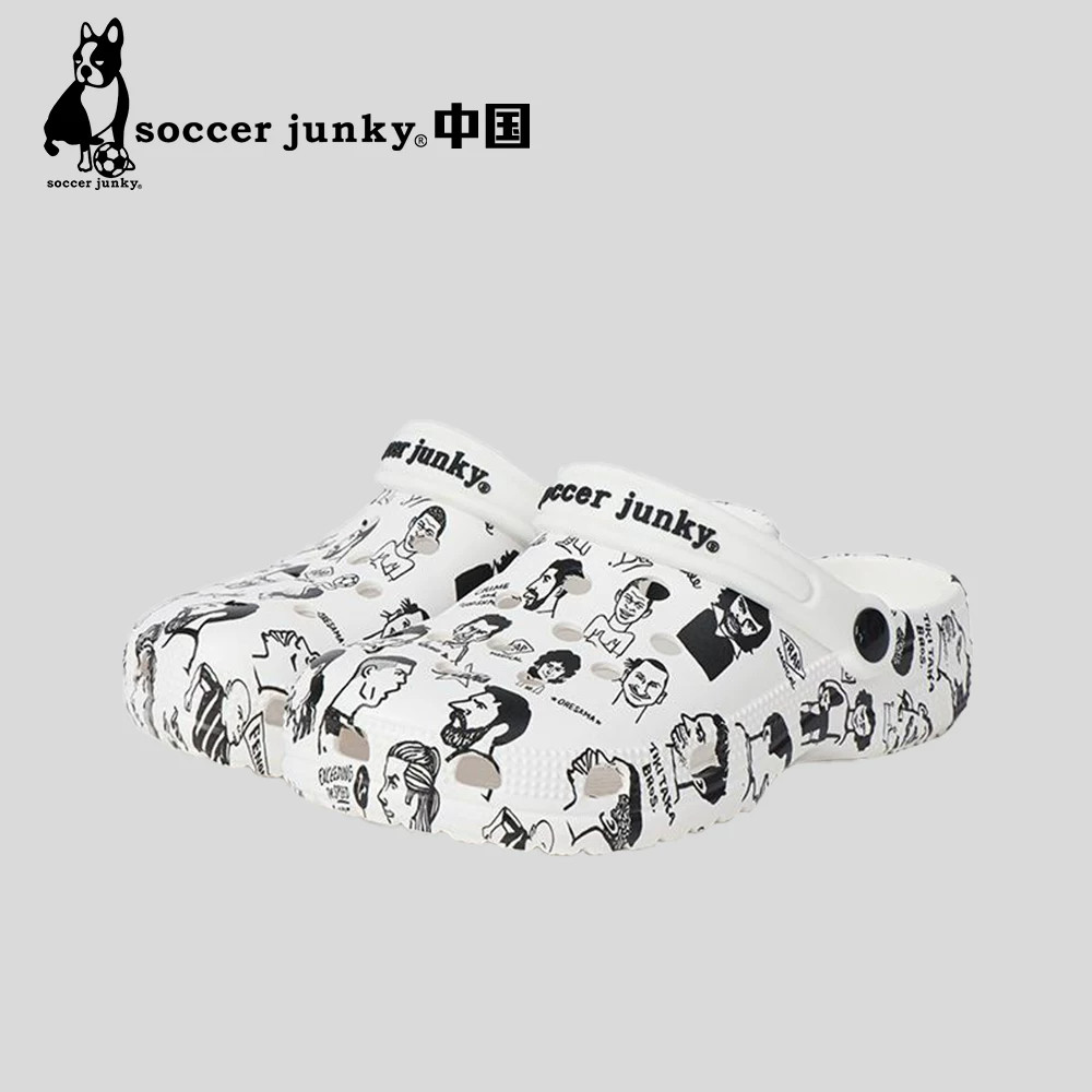 soccer junky足球狗球星插画EVA高弹无味儿童沙滩洞洞拖鞋SJ26705