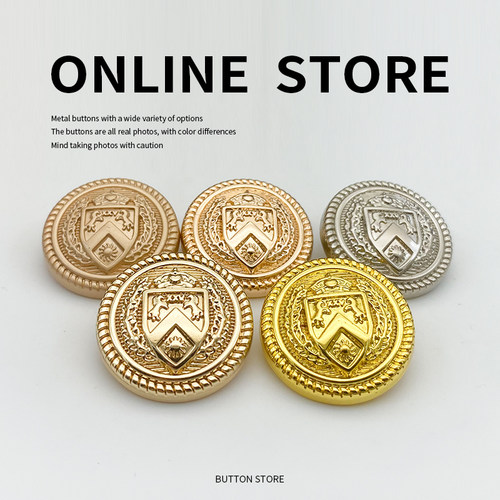 高档金色制服外套西装扣子金属