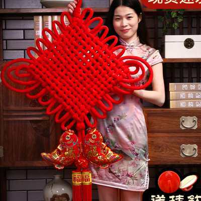中国结挂件客厅超大号特大厅平安节商场公司大厅墙壁过新年装饰鱼