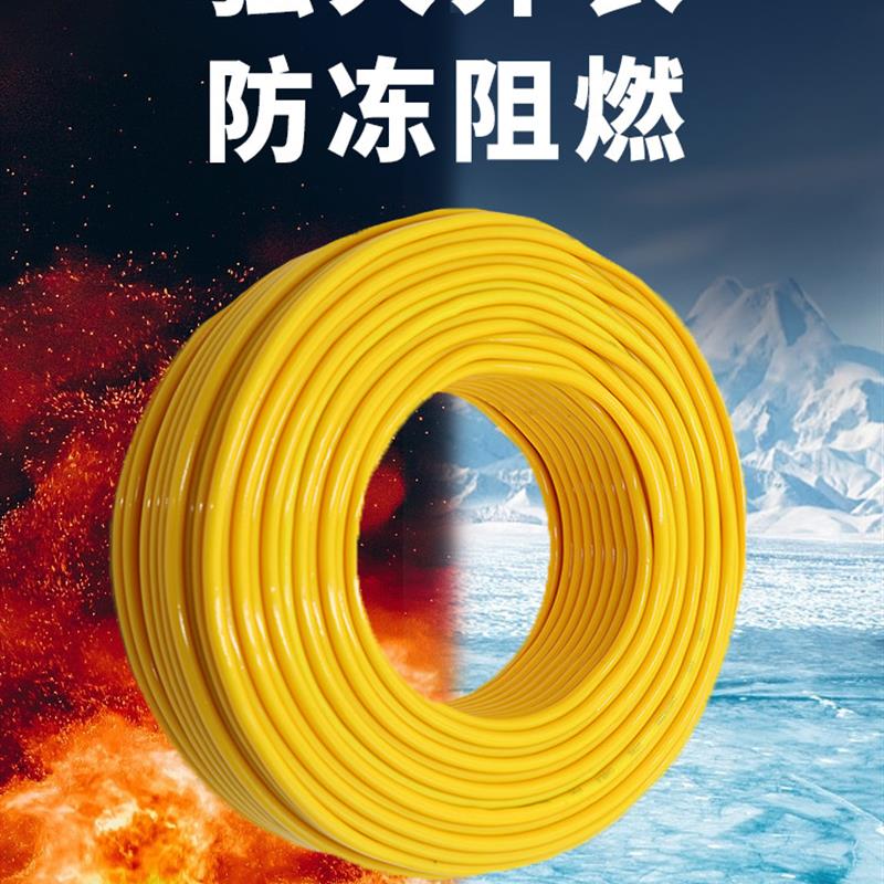 纯铜2芯电缆1.5 2.5 4平方米家用电源排室外防冻防水牛筋供电软线