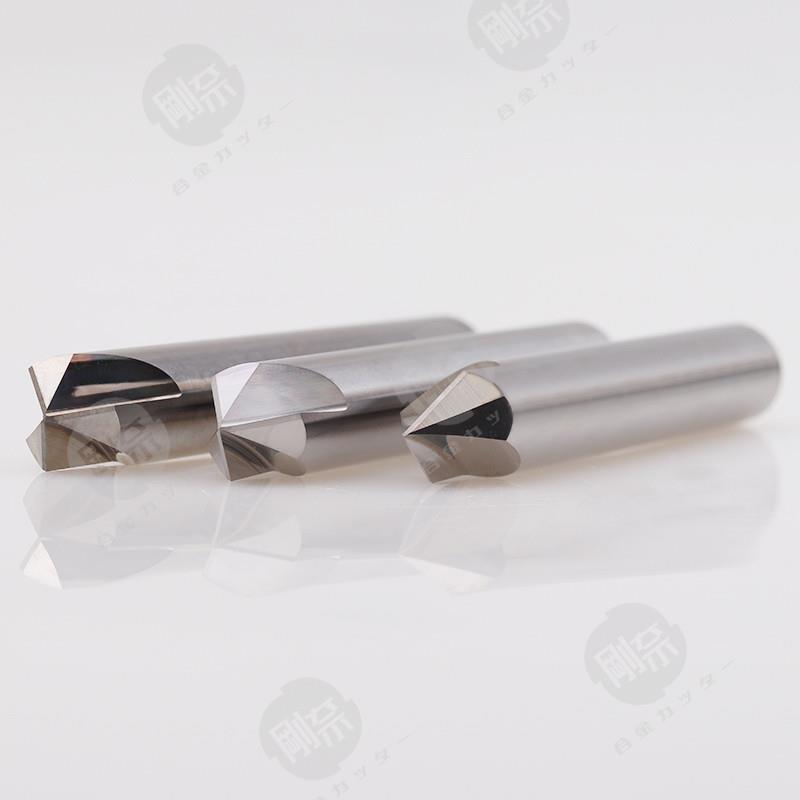 刚奈铝用白色倒角刀钨钢合金定点修边倒角钻60度90度120