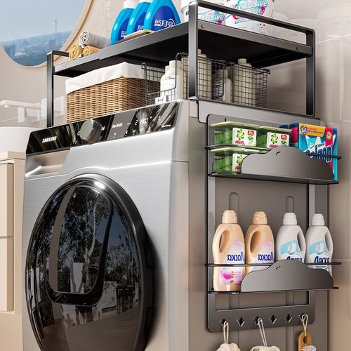 滚筒洗衣机上方置物架一体