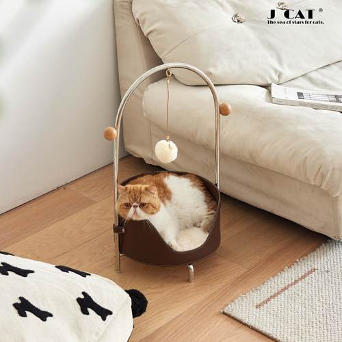 JCAT提篮猫窝极简ins奶油风猫咪狗狗睡床宠物窝四季可用大号猫床