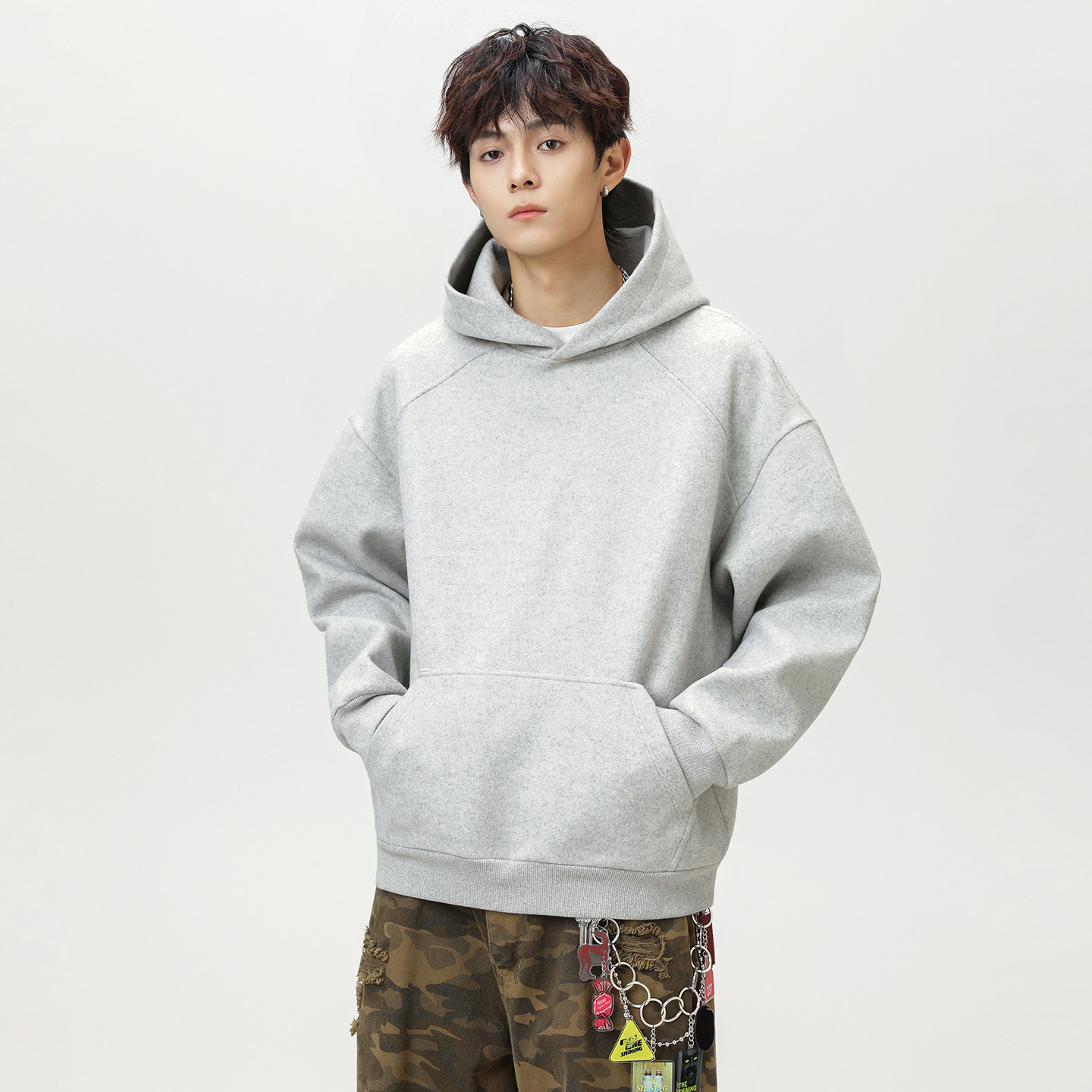 OFF-UP美式复古连帽卫衣