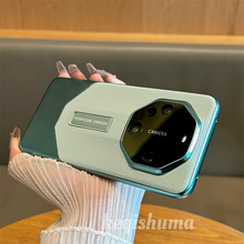 秒变非凡大师RS保时捷适用华为mate60pro手机壳新款mate50pro隐形支架全包带镜头膜mate40拼接素皮防摔保护套