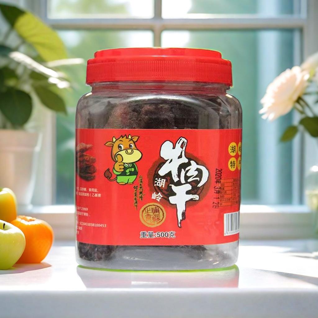 湖岭牛肉干手撕牛肉片温州特产牛肉桶装罐装五香香辣零食小吃