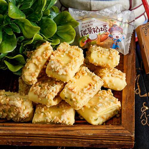 瀚华食品优菓奶塔花生南瓜涂层巧克力夹心独立包装儿（代可可脂）