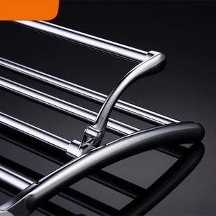 不锈钢浴巾架折叠带挂钩毛巾架卫生间置物架浴室五金挂件