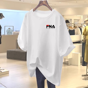 宽松半袖 官方旗舰店植白菲乐正品 新款 纯棉短袖 T恤女士2025年夏季