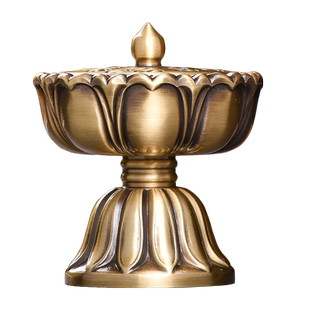 铜香炉家用室内仿古熏香炉高脚宝莲灯檀香沉香炉茶道盘香炉摆件