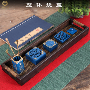 铜朴匠纯铜香道套装礼盒香薰炉