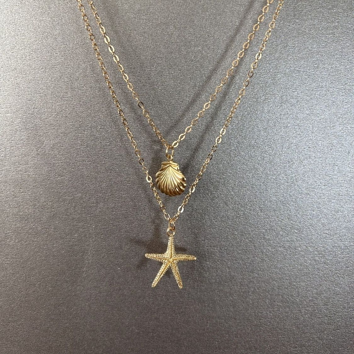 海边度假海星贝壳双层叠