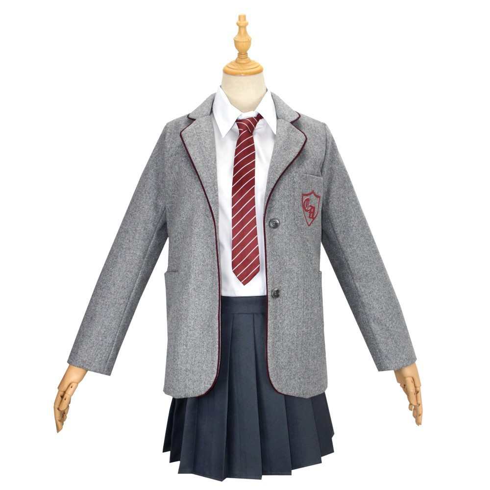 现货玛蒂尔达cos灰色校服 儿童码cosplay服装校服制服
