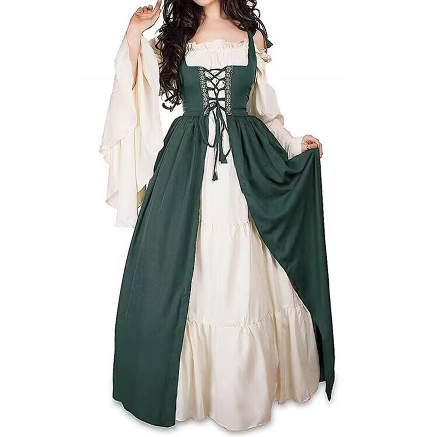 万圣节服装欧美中世纪文艺复兴cosplay角色扮演长裙戏服大码服饰