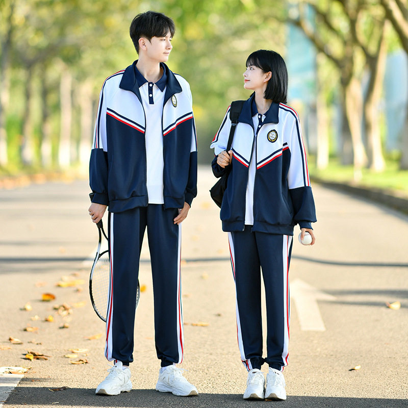 新款秋季班服三件套初中学生休闲运动会服装高中生学院风校服套装