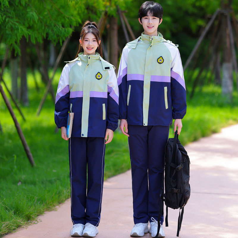 2024情侣装学生班服校服三件套冲锋衣 毛内胆外套 裤子 一件代
